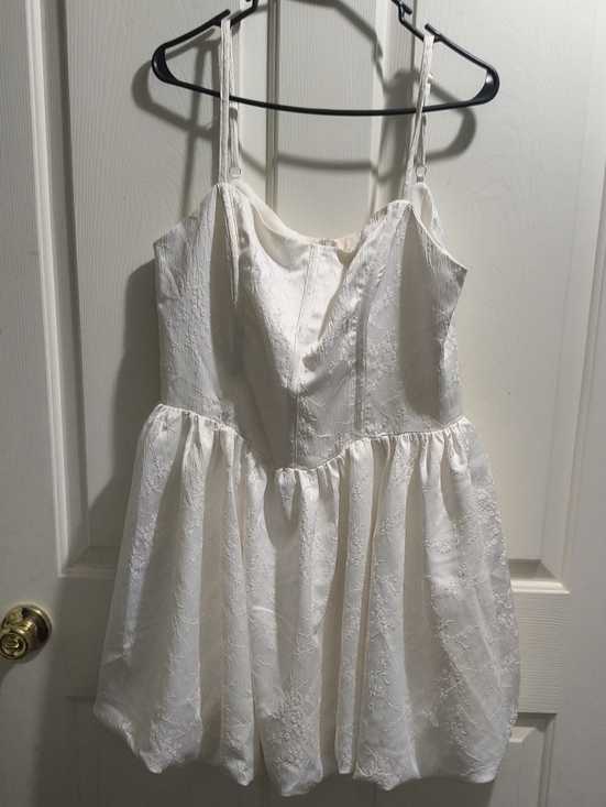 All in Favor Dresses & Skirts - All in Favor White Lace Spaghetti-Strap Party Dress